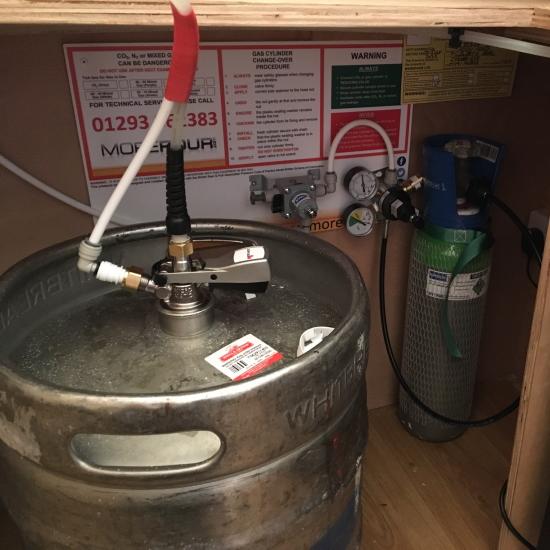 Keg beer tap at home