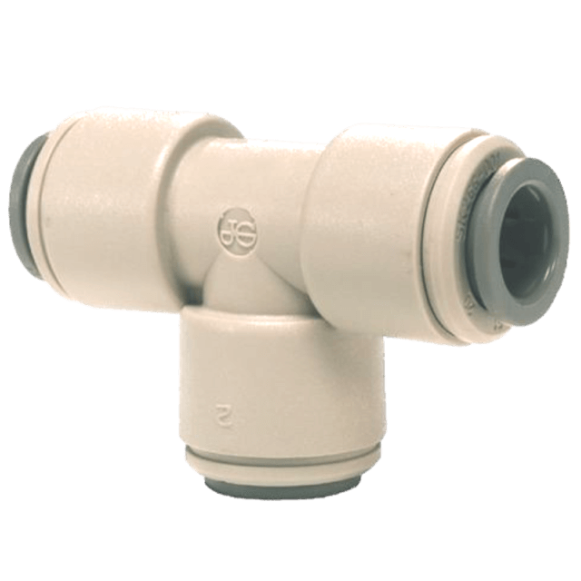 John guest 3/8'' tee connector fitting.