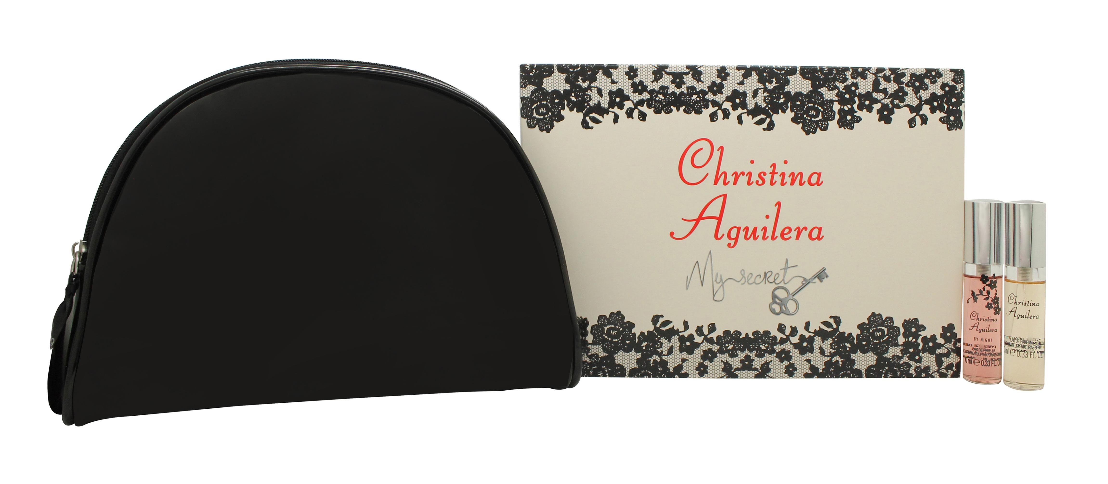 Christina Aguilera My Secret Gift Set 10ml EDP Chrsitina Aguilera + 10ml EDP By Night + Pouch