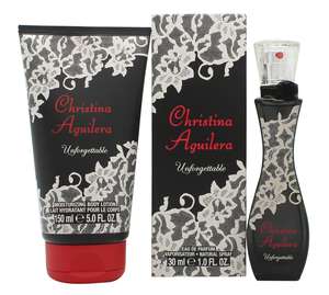 Christina Aguilera Unforgettable Gift Set 30ml EDP + 150ml Body Lotion