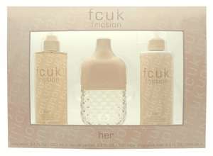 FCUK Friction Her Gift Set 100ml EDT + 250ml Body Lotion + 250ml Fragrance Mist