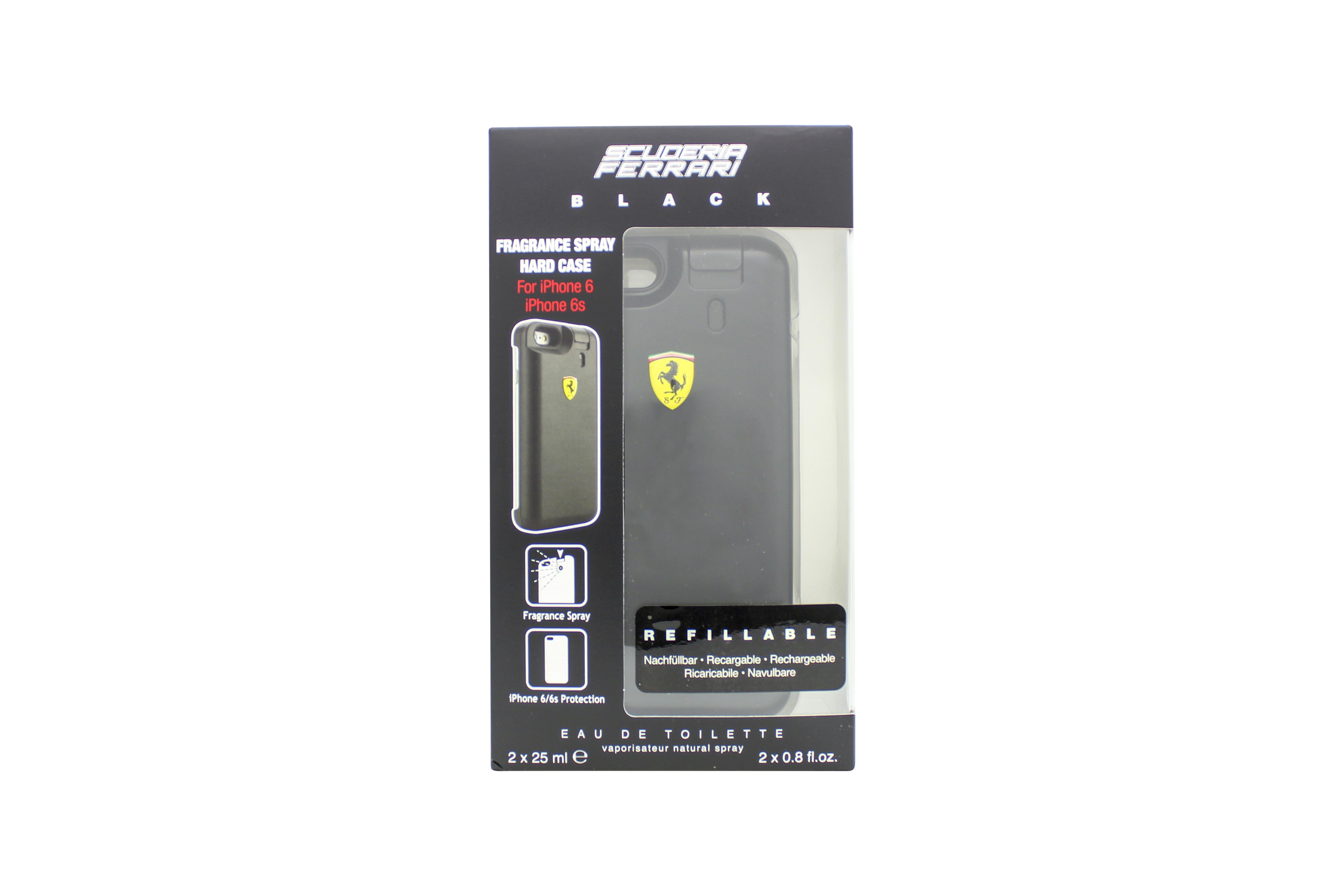 Ferrari Black Gift Set 2 x 25ml EDT+ Fragrance Spray Hard Case for Iphone6