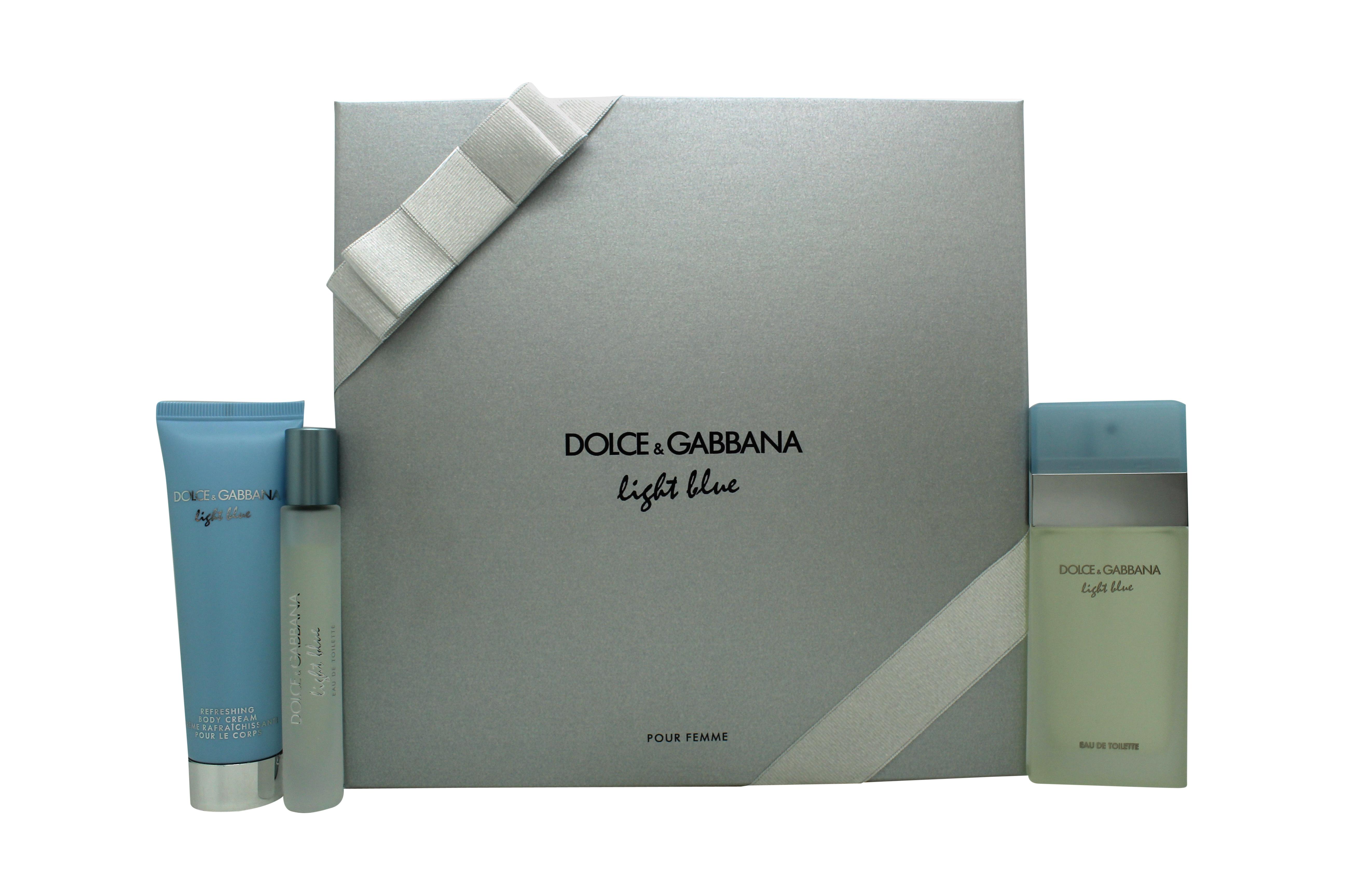 Dolce & Gabbana Light Blue Gift Set 50ml EDT + 50ml Body Lotion + 7.4ml EDT