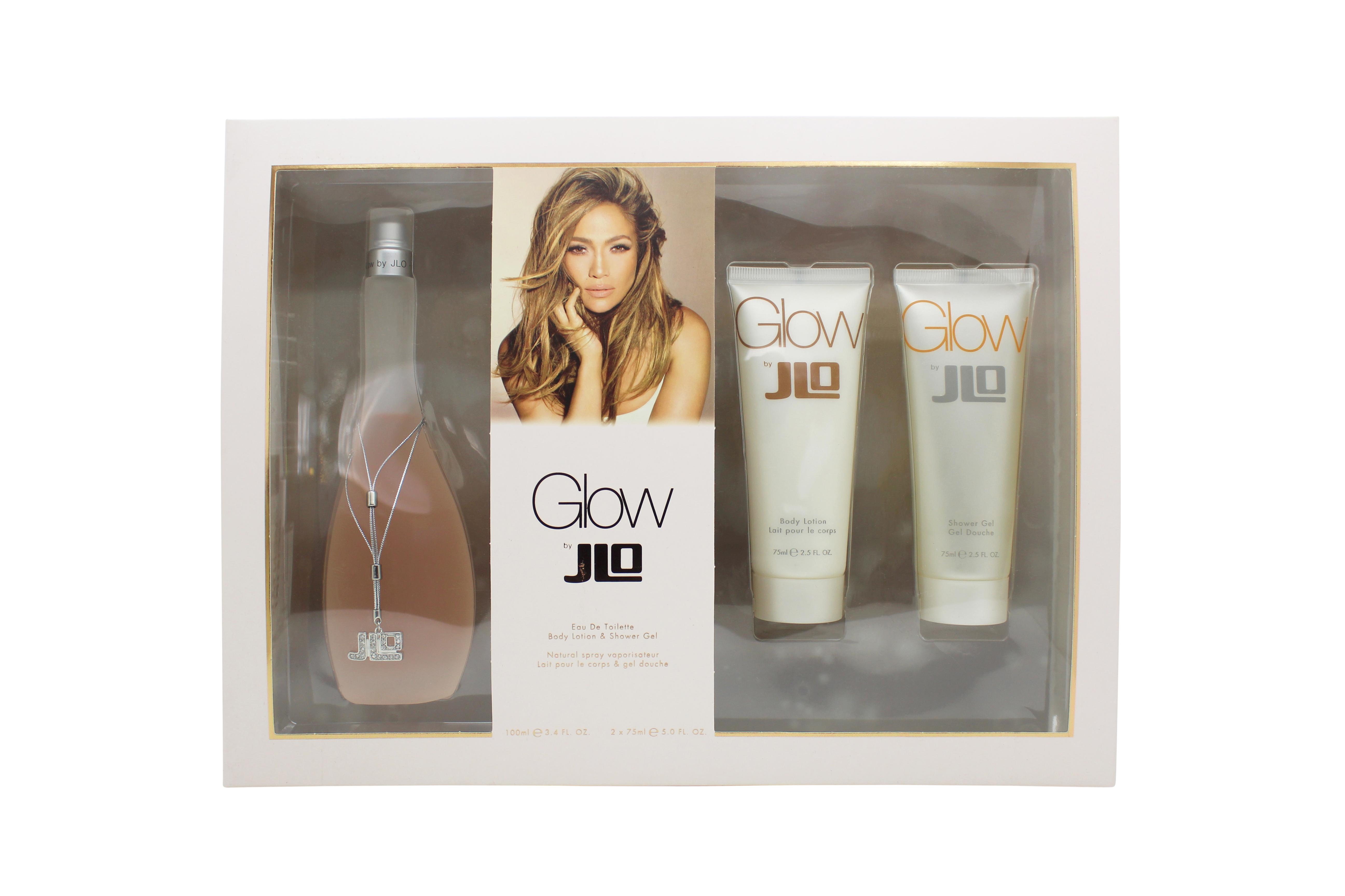 Jennifer Lopez Glow Gift Set 100ml EDT +  75ml Body Lotion + 75ml Shower Gel