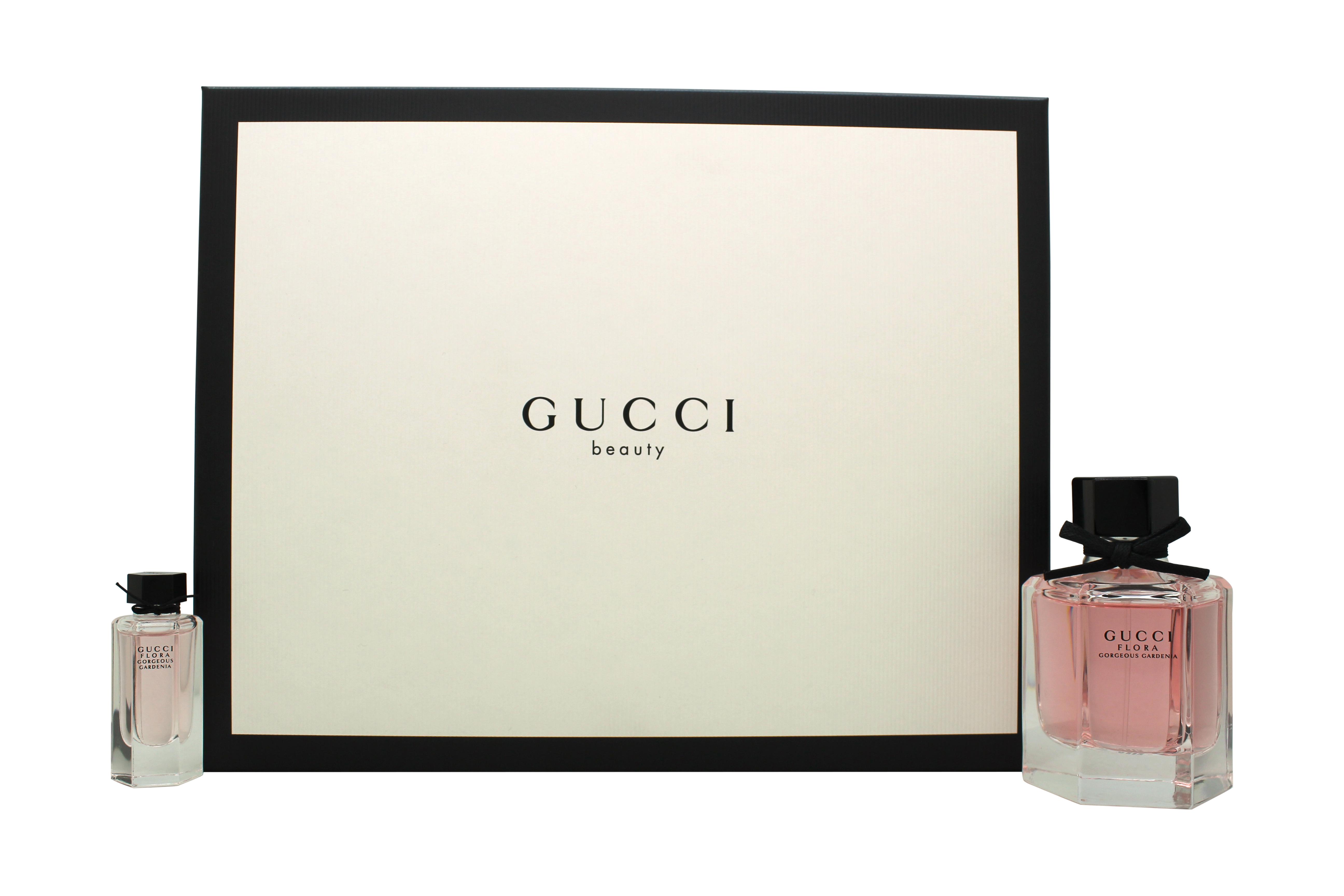 Gucci Flora Gorgeous Gardenia Gift Set 50ml Eau De Toilette + 5ml Eau De Toilette