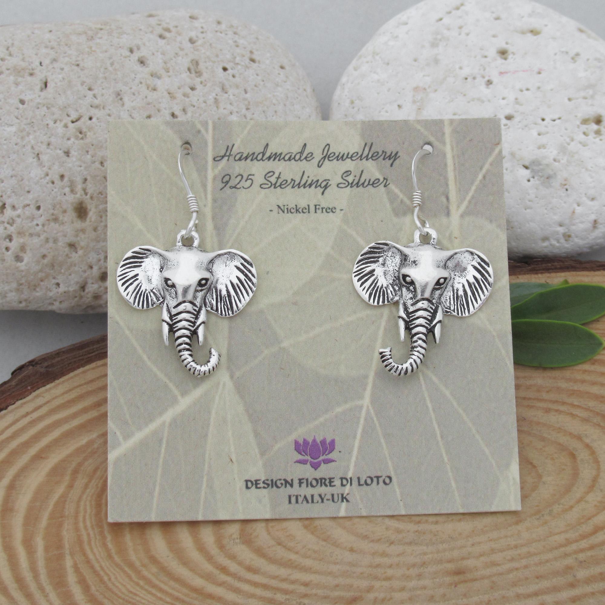 Matching Elephant Earrings Handmade Elephant Studs Silver Elephant Stud Earrings