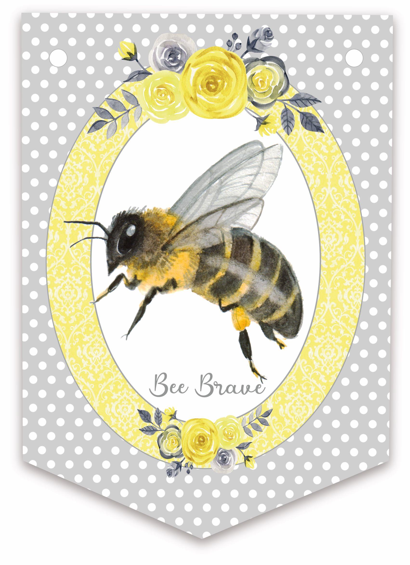 Grey Bunting,Bee Bunting,Bee Garland,Bee Gift,Bee Home Decor,Bee Homewares,8 Flags