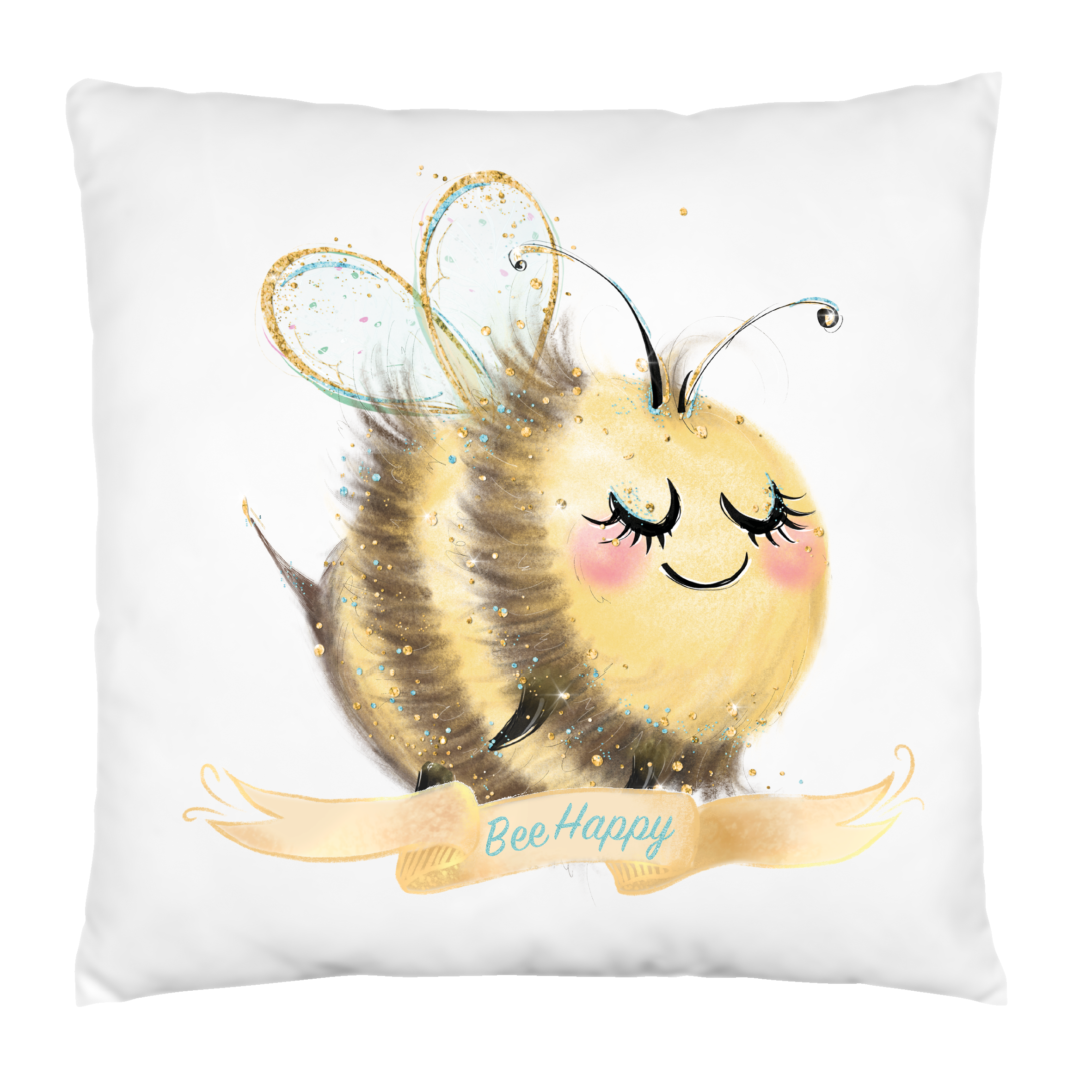 Bee Happy Cushion,Bee Cushion,Pillow,Throw,Bee Gift,Home Decor,Home Interiors