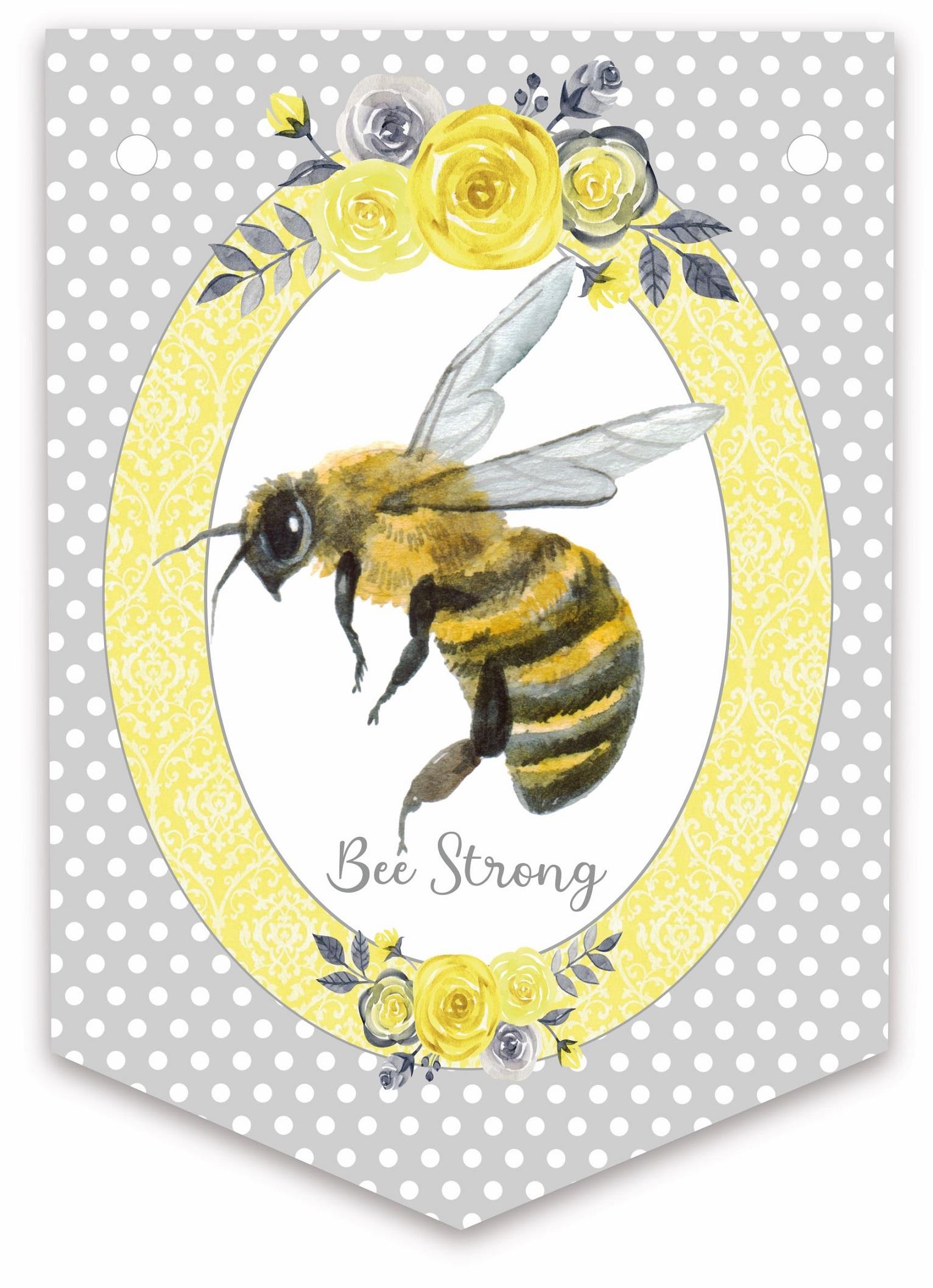 Grey Bunting,Bee Bunting,Bee Garland,Bee Gift,Bee Home Decor,Bee Homewares,8 Flags