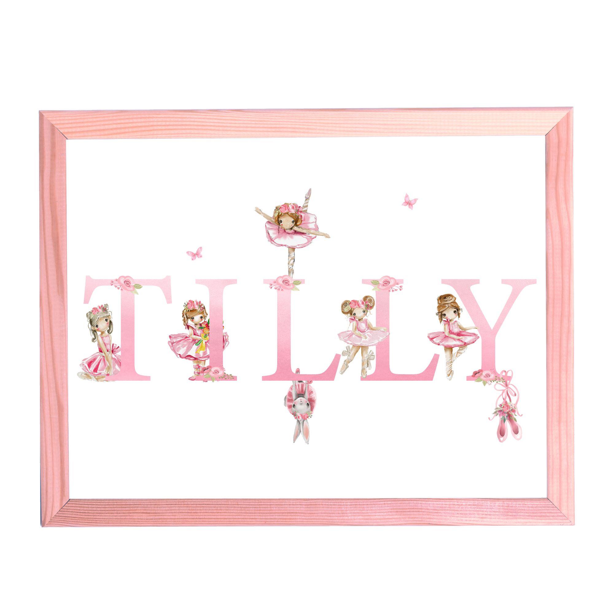 Personalised Ballet Print, Perfect Gift for a Ballerina,Dancer,Ballet Themed Bedroom