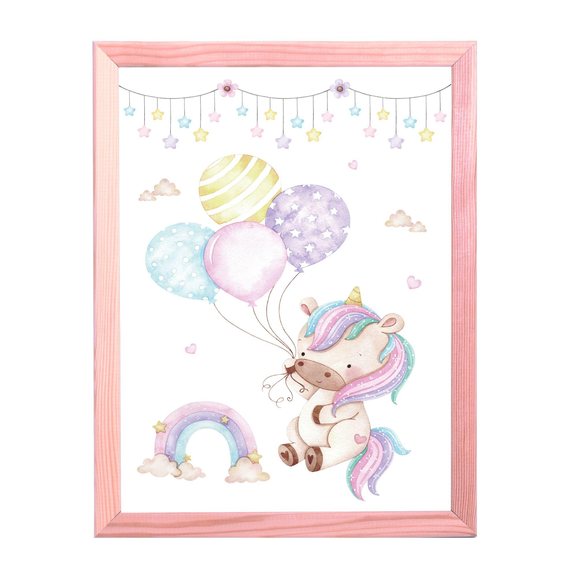 Unicorn Print - Up and Away' Perfect for Unicorn Themed Bedroom,Nursery,New Baby,Christening Gift
