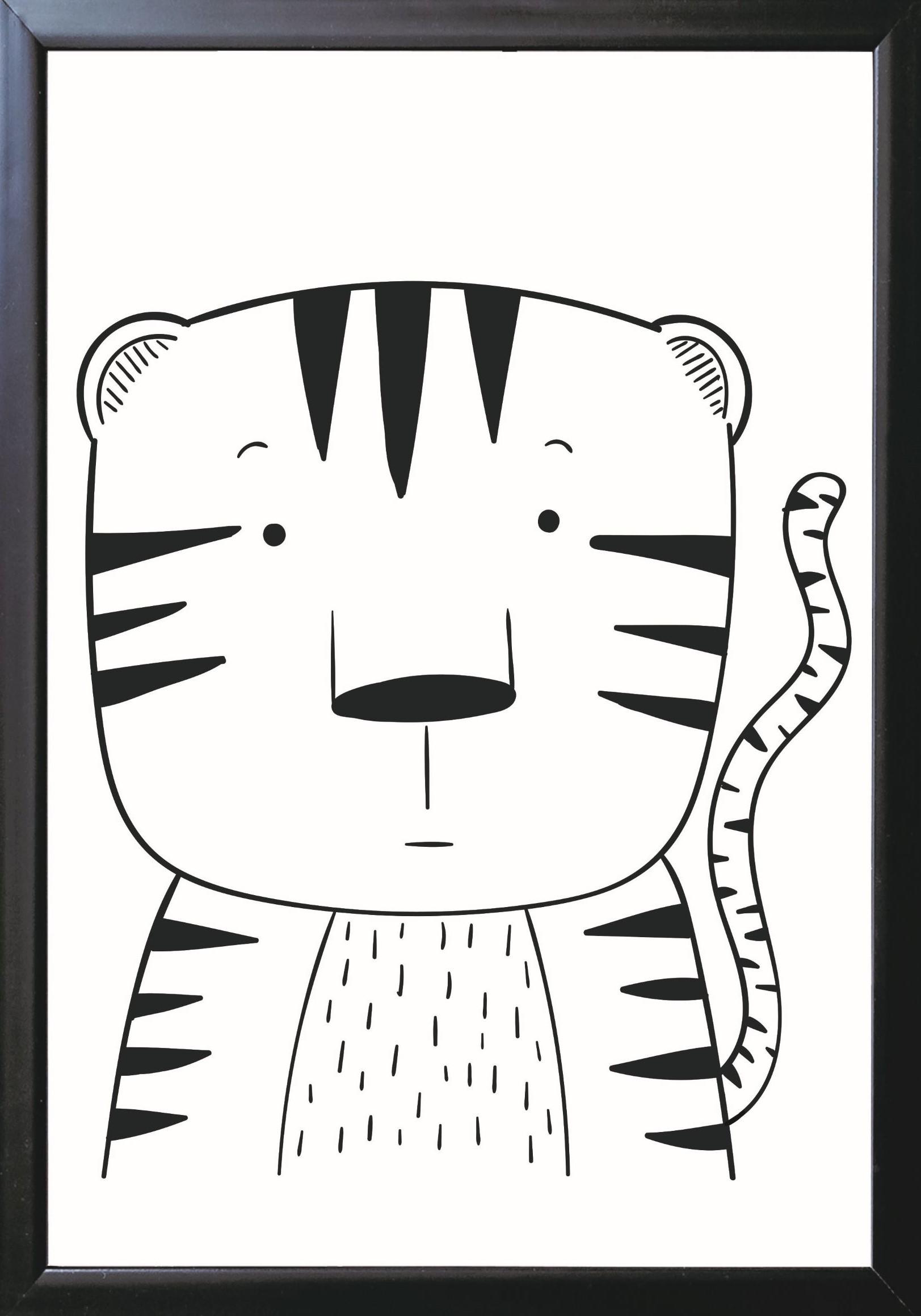 Set of 3 Jungle Animal Prints,.Pictures,Wall Art for Kids Bedroom,Nursery or Playroom, Sloth, Giraffe,Tiger