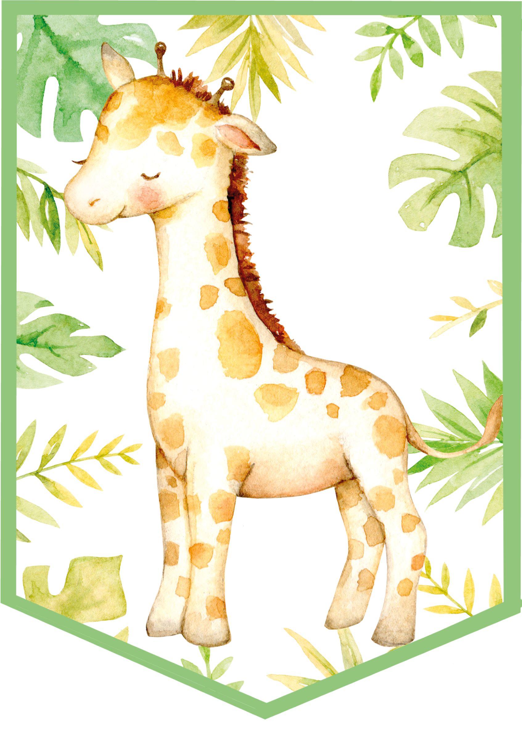 Safari Bunting, Watercolour Jungle Animals, for Children's Bedroom, Nursery or Playroom, Party or Celebration,