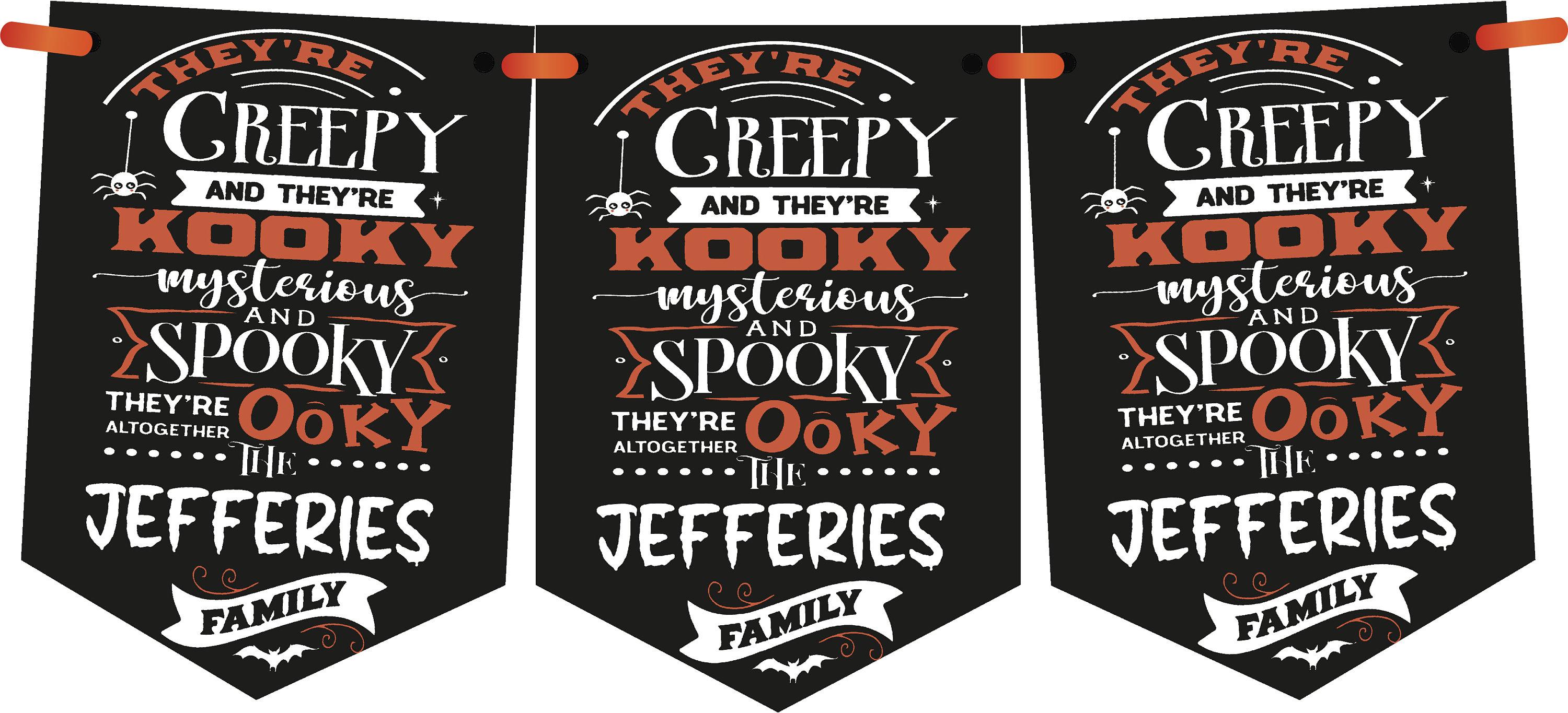 Halloween Bunting Personalised,Halloween Banner,8 Flags,Garland for Halloween Decoration
