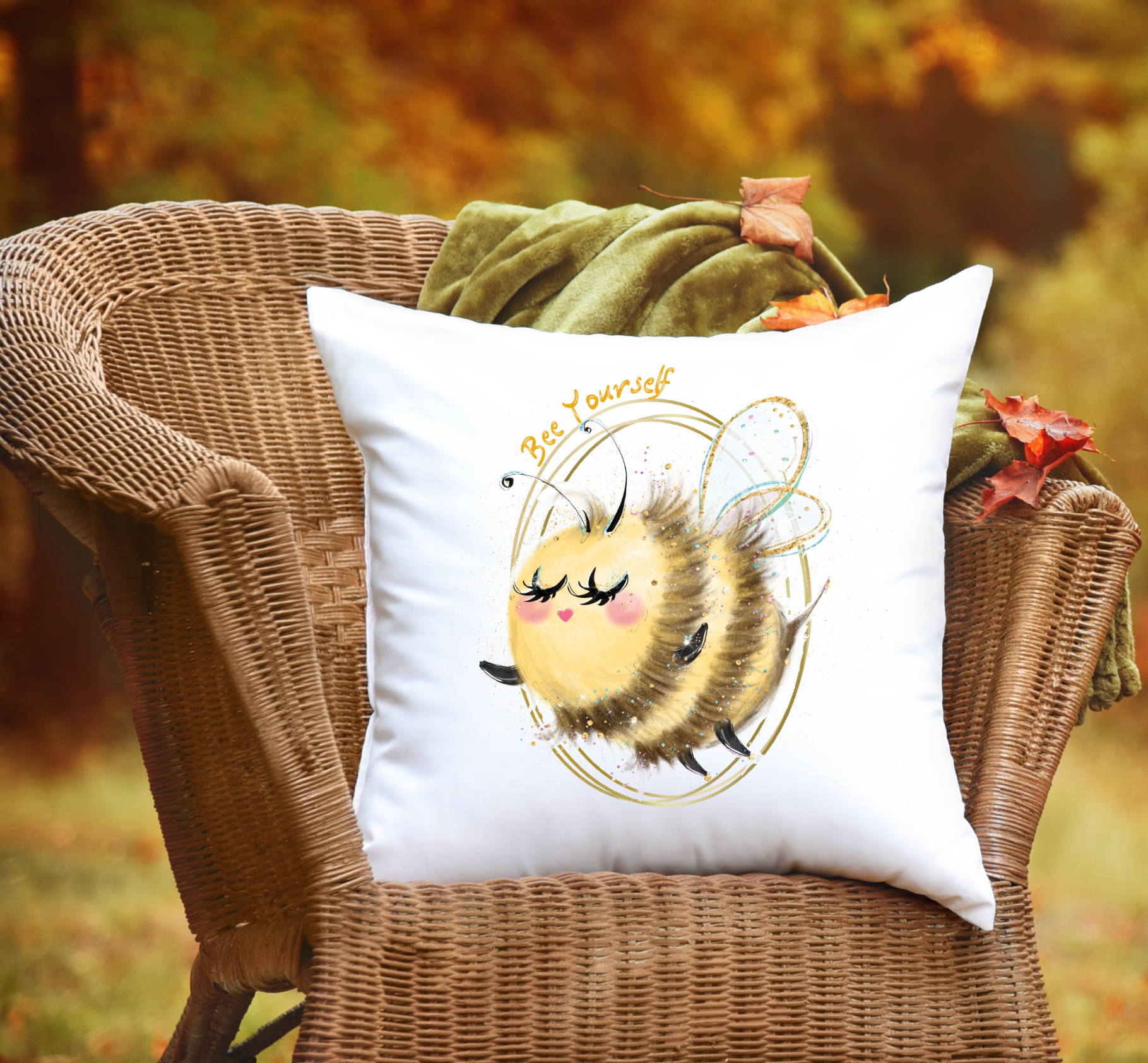 Bee Yourself Cushion,Bee Cushion,Pillow,Throw,Bee Gift,Home Decor,Home Interiors