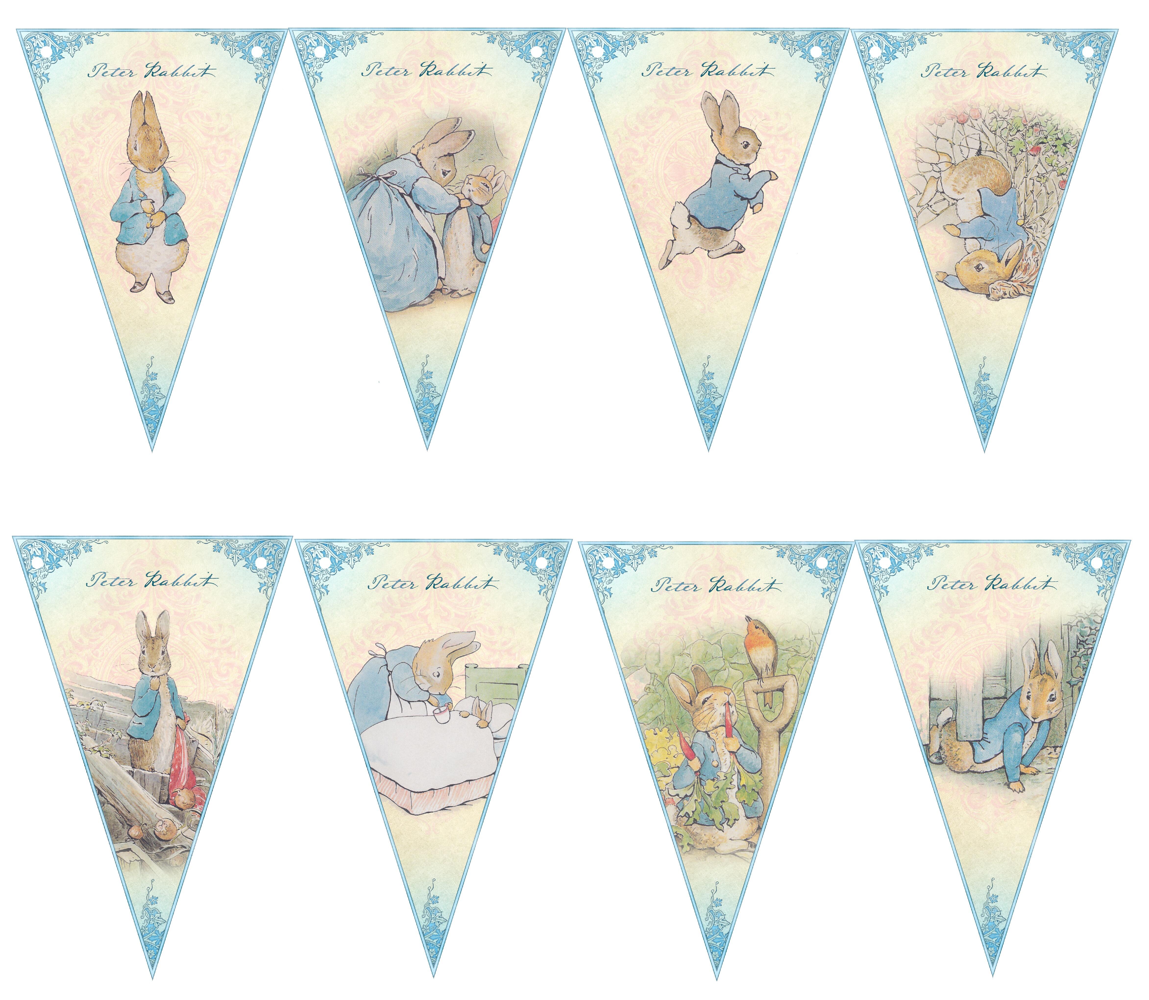 Blue bunny,rabbit bunting,perfect decoration for baby shower, christening day, birthday party or nursery