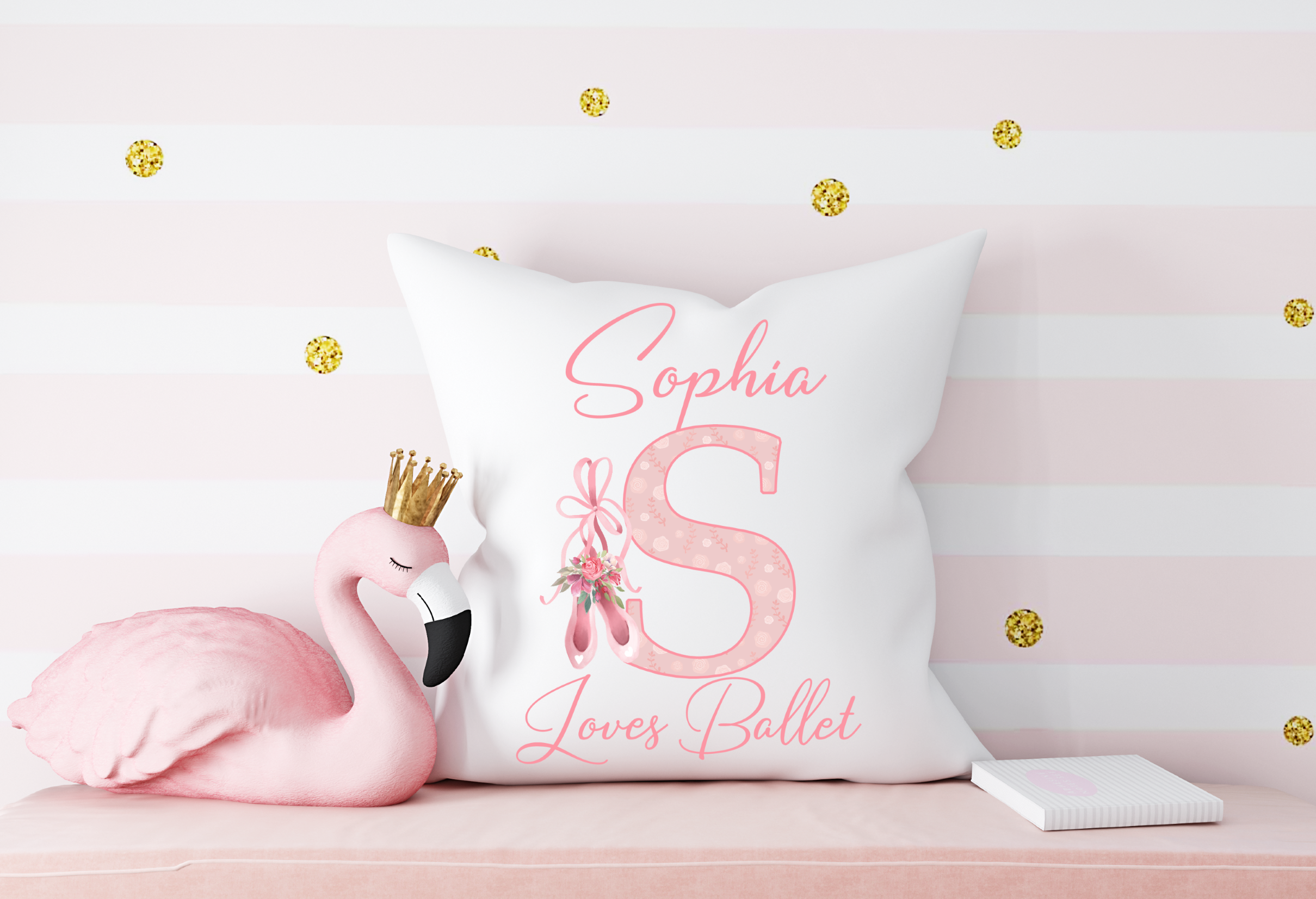 Personalised Ballet Shoes Cushion,Pillow, Ballet,Ballet Shoes,Ballet Gift,Dance,Ballerina,Home Decor