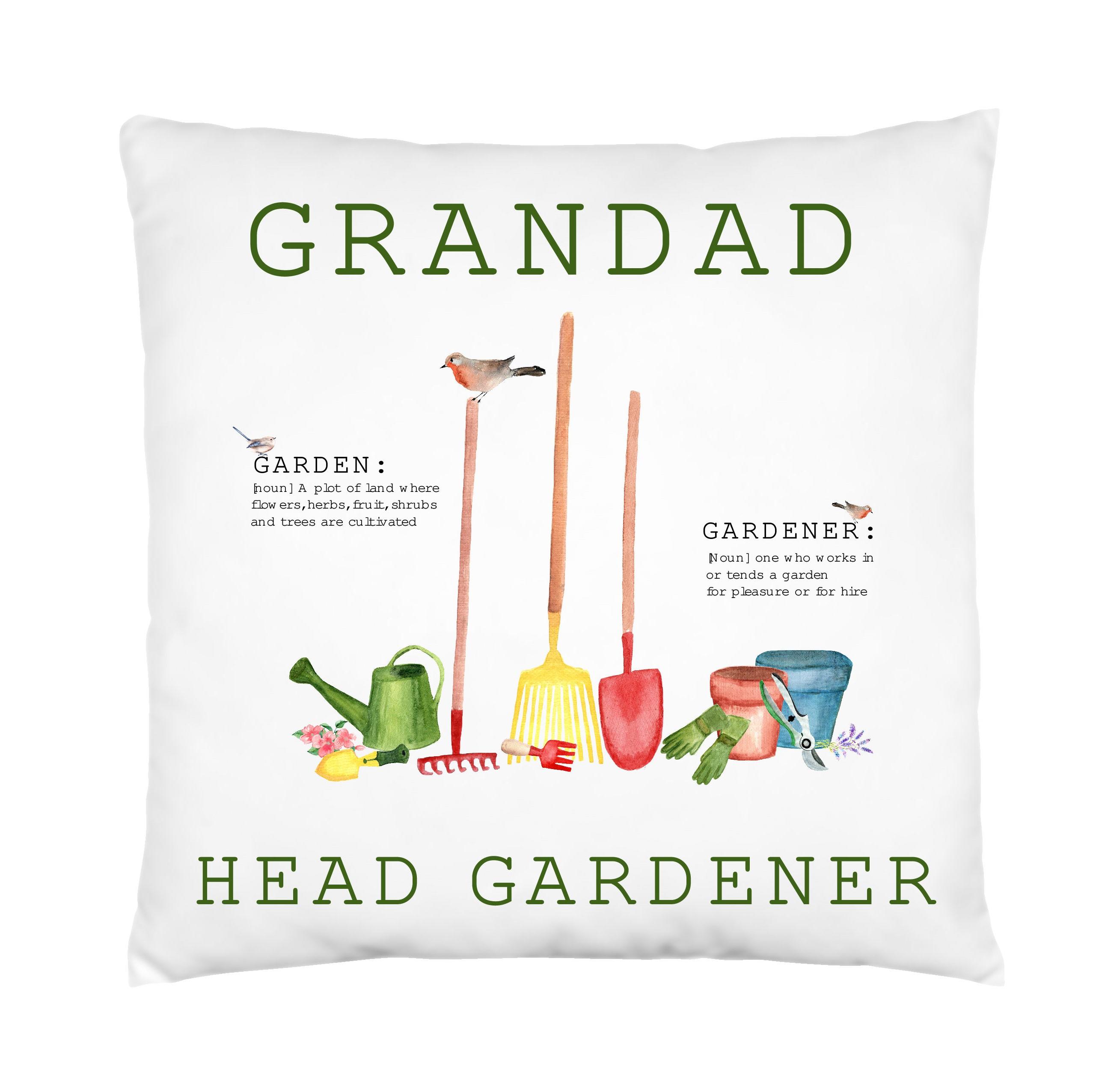 Head Gardener Personalised Cushion,Pillow,Gardening Gift,Personalised Gift for Gardener,Home Decor