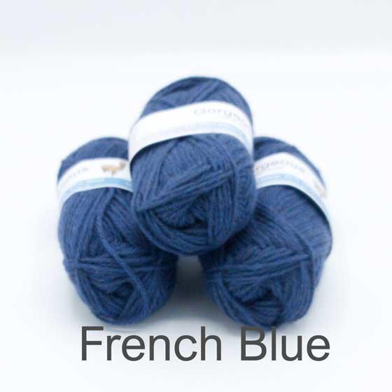 French Blue alpaca yarn