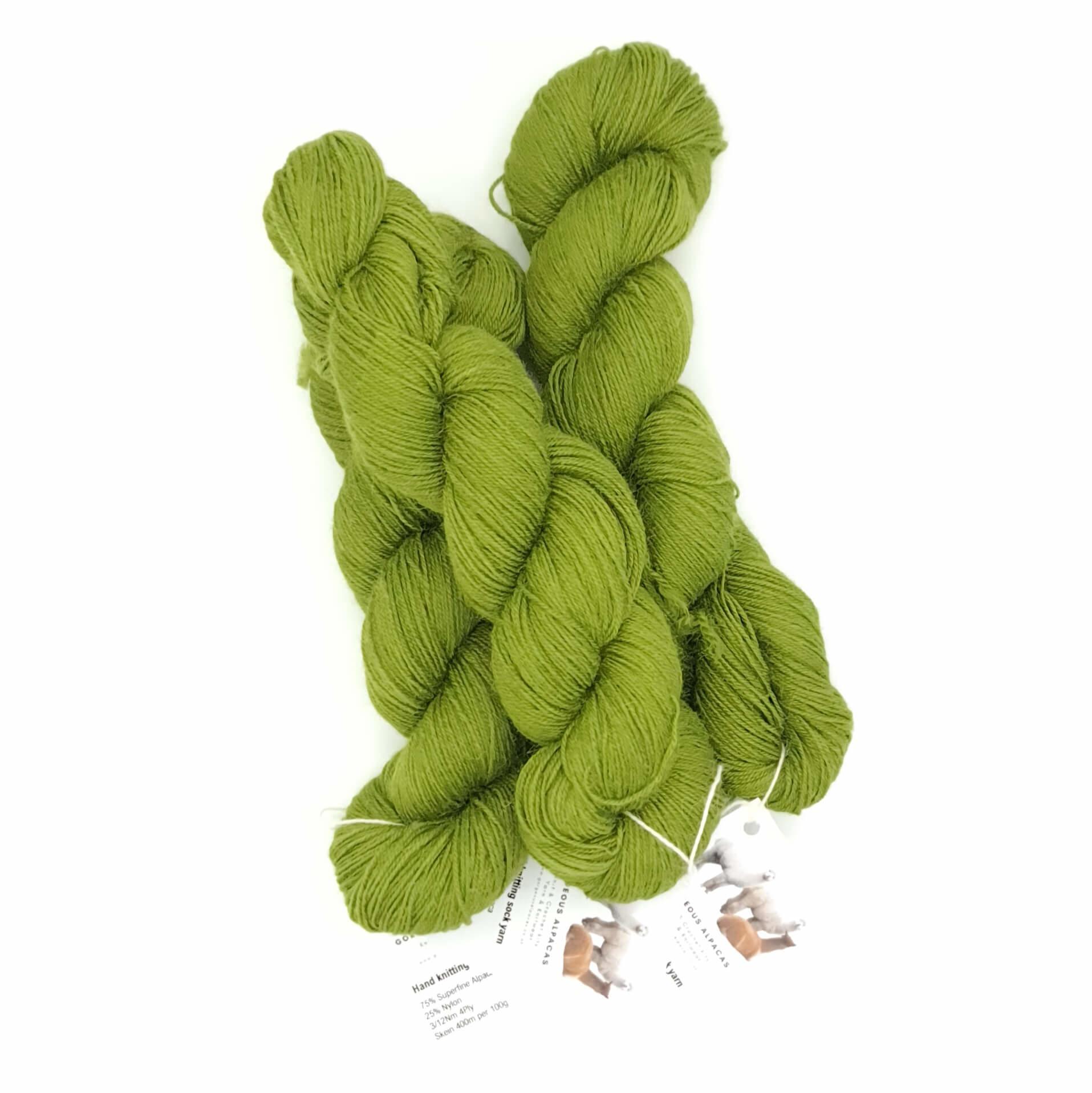 Alpaca sock yarn - moss