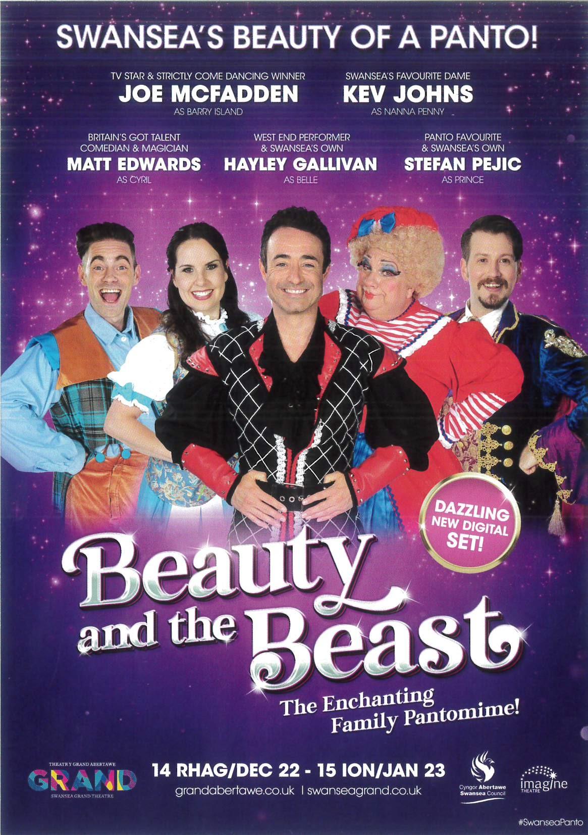 Swansea Grand Theatre Beauty and the Beast 14th December 2022 15th