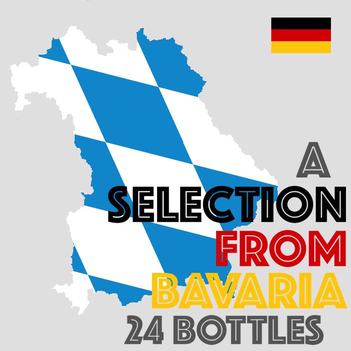 German alcohol free beer mixed case picture of Germany with Bavarian flag