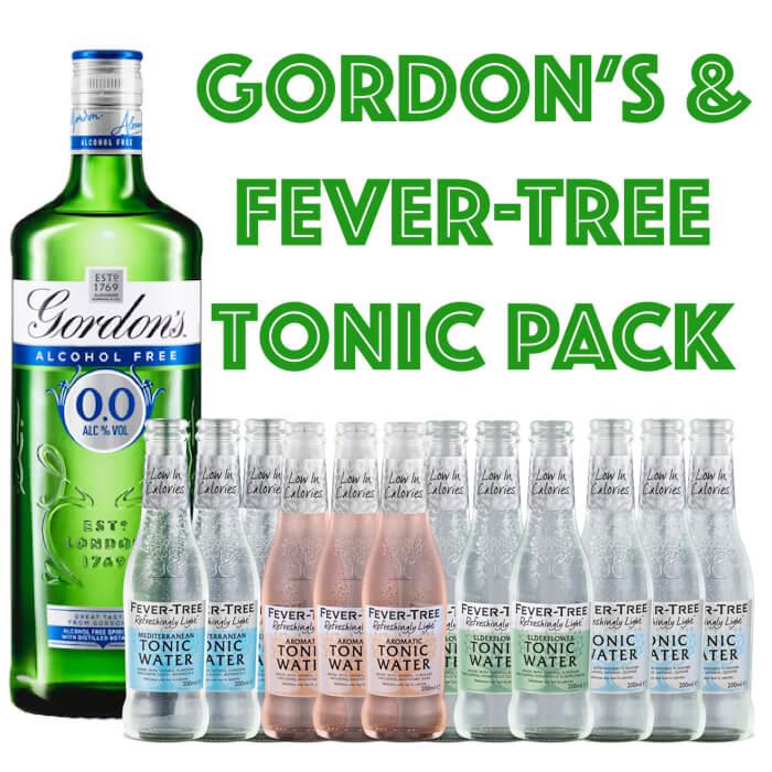 Gordons Alcohol Free Gin and fever Tree Tonic Gift Pack