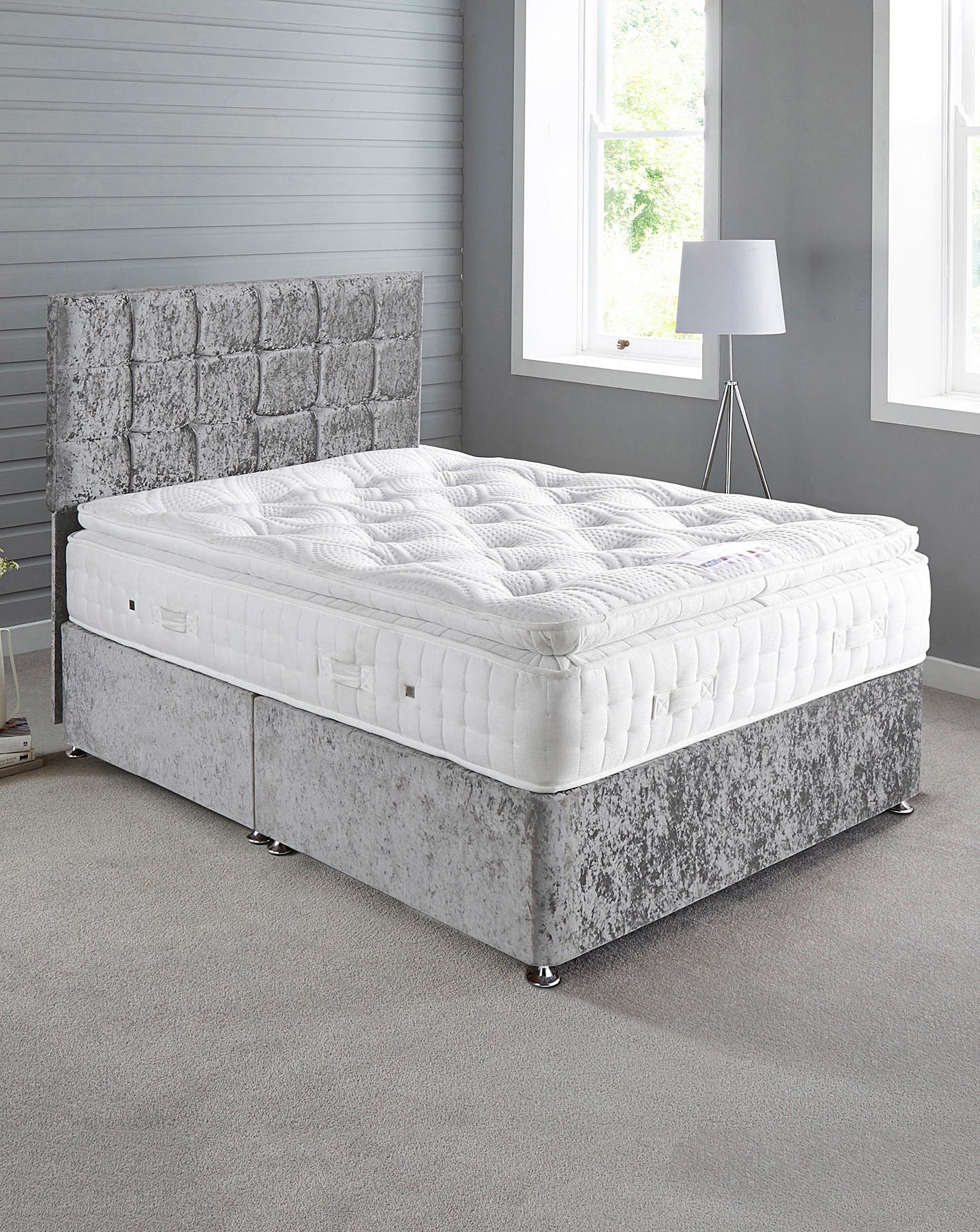 Crushed velvet deals divan single bed