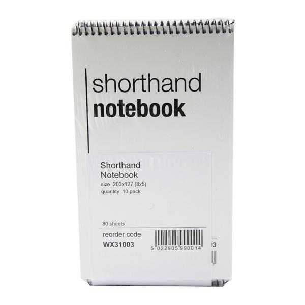 Spiral Shorthand Notebook 80 Leaf Pack Of 10 WX31003 WXSHB31003