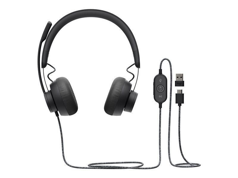 Logitech Zone Wired USB-C Noise Cancelling Headset - Certified for Microsoft Teams