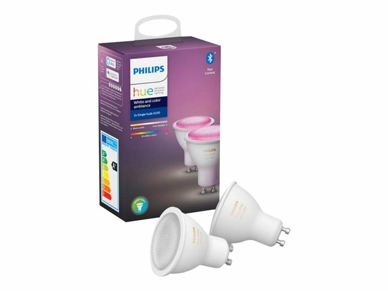 Philips Hue White and Colour Ambiance GU10 (Pack of 2)