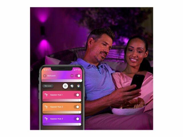 Philips Hue White and Colour Ambiance Appear Wall Light (Black)