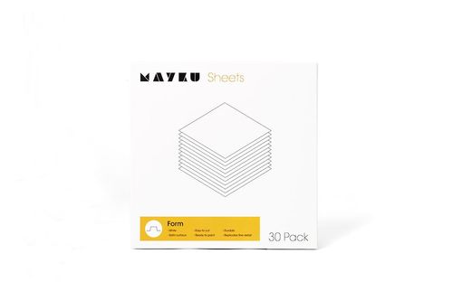 Mayku 0.5mm HIPPS Form Sheet white 30 pack