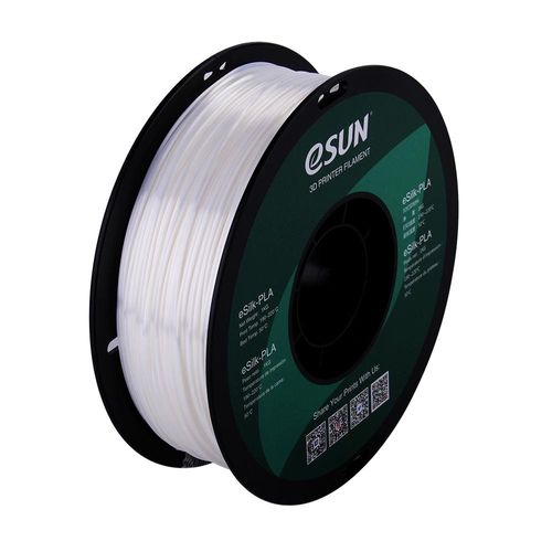 eSUN eSilk PLA White Filament 1.75mm 3D Printer Silk Filament 1kg