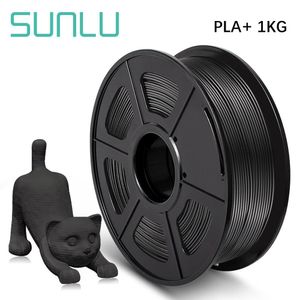 SUNLU PLA+ black Filament 1.75mm 3D Printer Filament 1kg