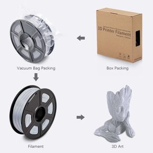 SUNLU PLA Silver Filament 1.75mm 3D Printer Filament 1kg