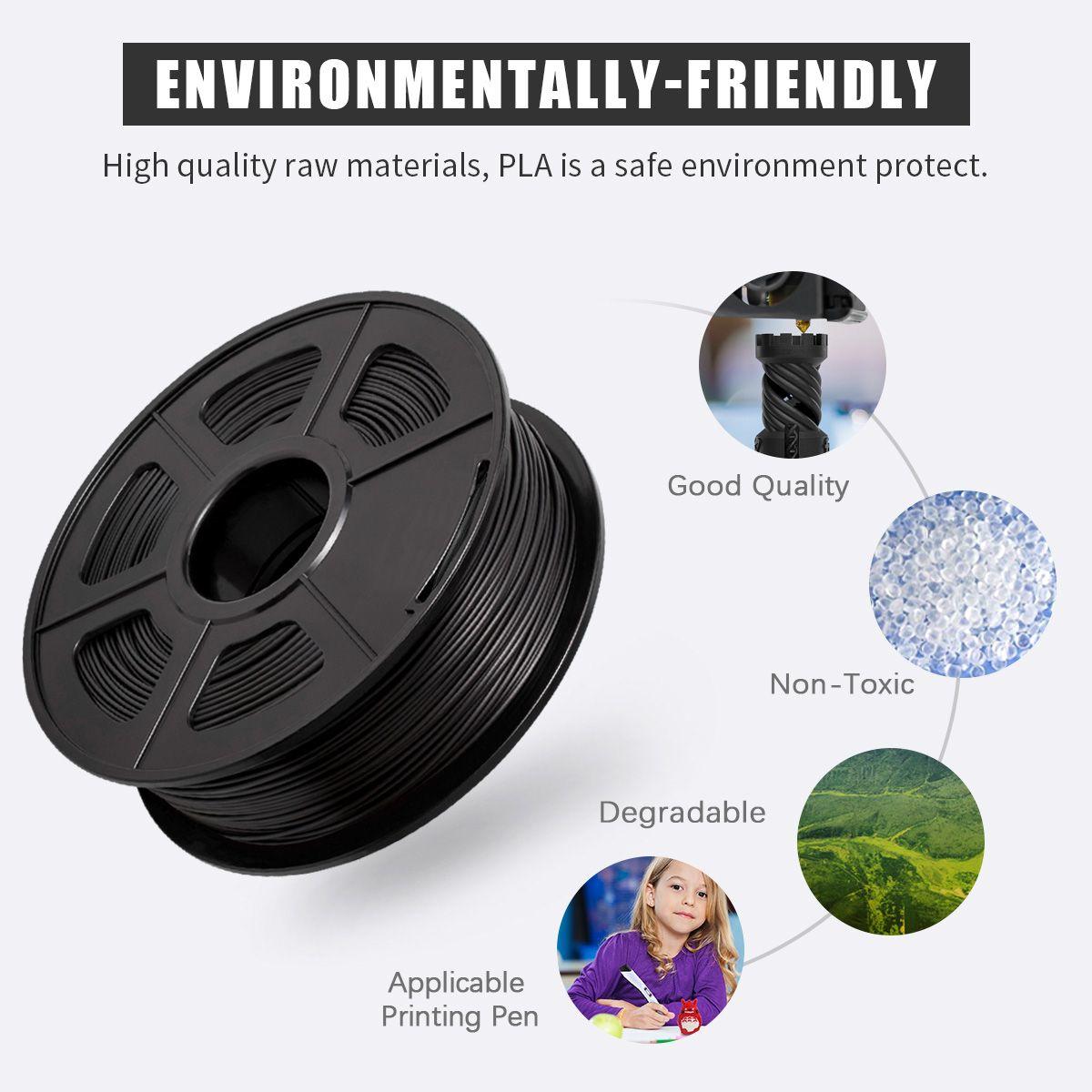 SUNLU PLA Black Filament 1.75mm 3D Printer Filament 1kg