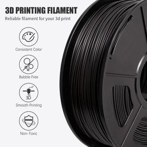 SUNLU PLA Black Filament 1.75mm 3D Printer Filament 1kgSUNLU PLA Black Filament 1.75mm 3D Printer Filament 1kg
