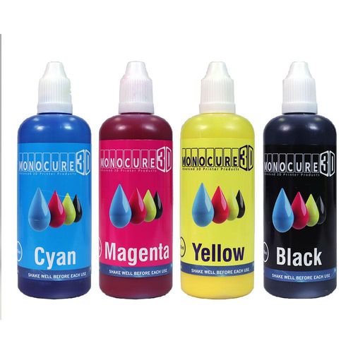 Monocure 3D CMYK pigment sets (4 x100mls) 405nm