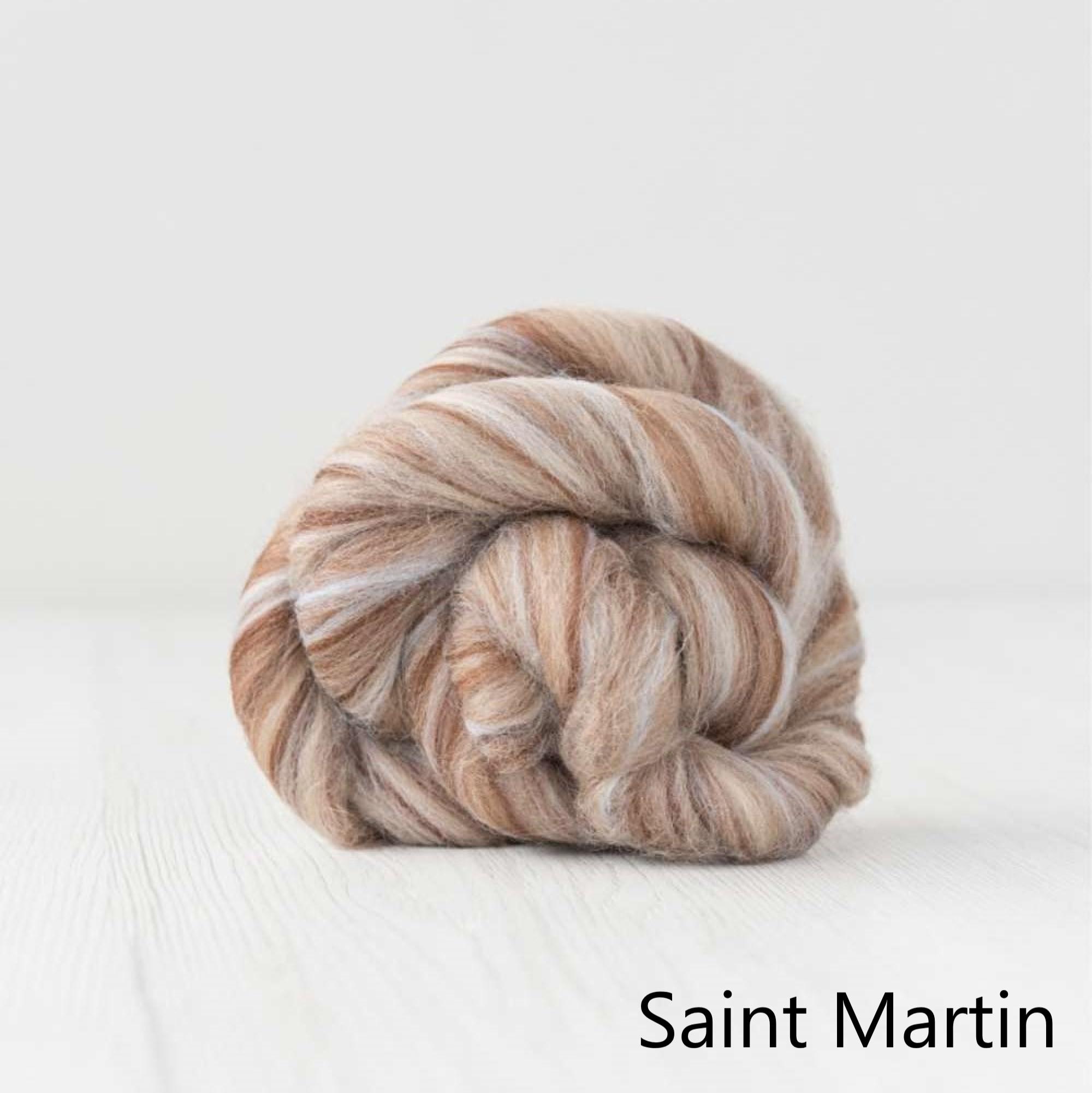 Saint Martin Merino and Silk Roving