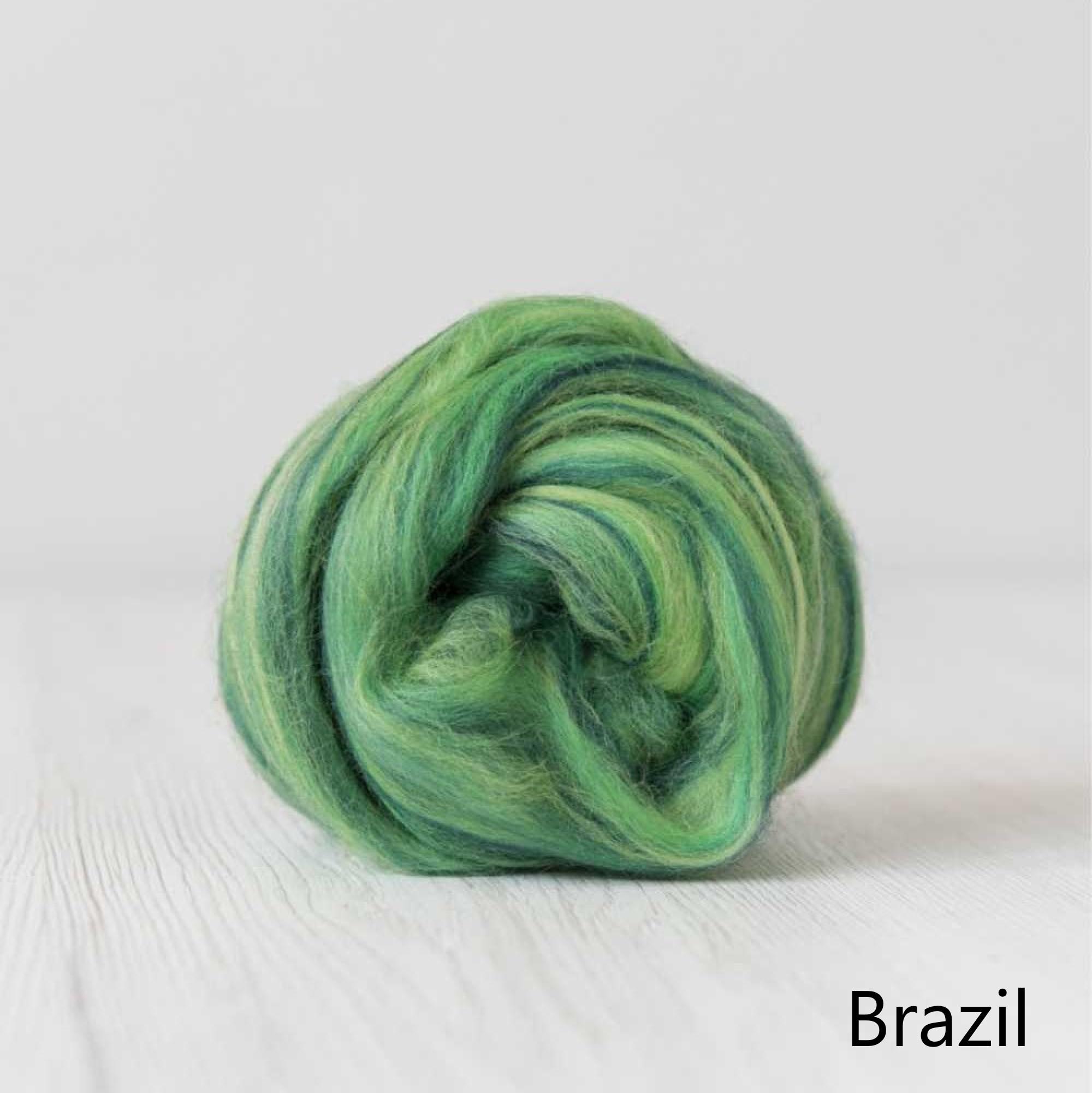 Brazil Merino and Silk Roving
