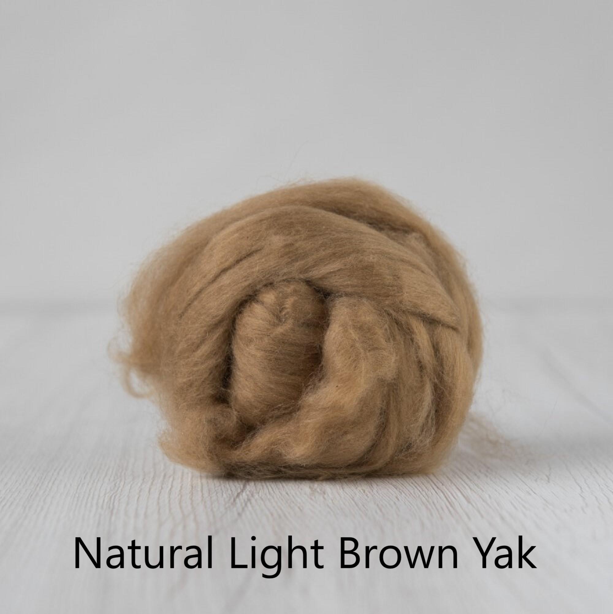 Natural Light Brown Yak Roving