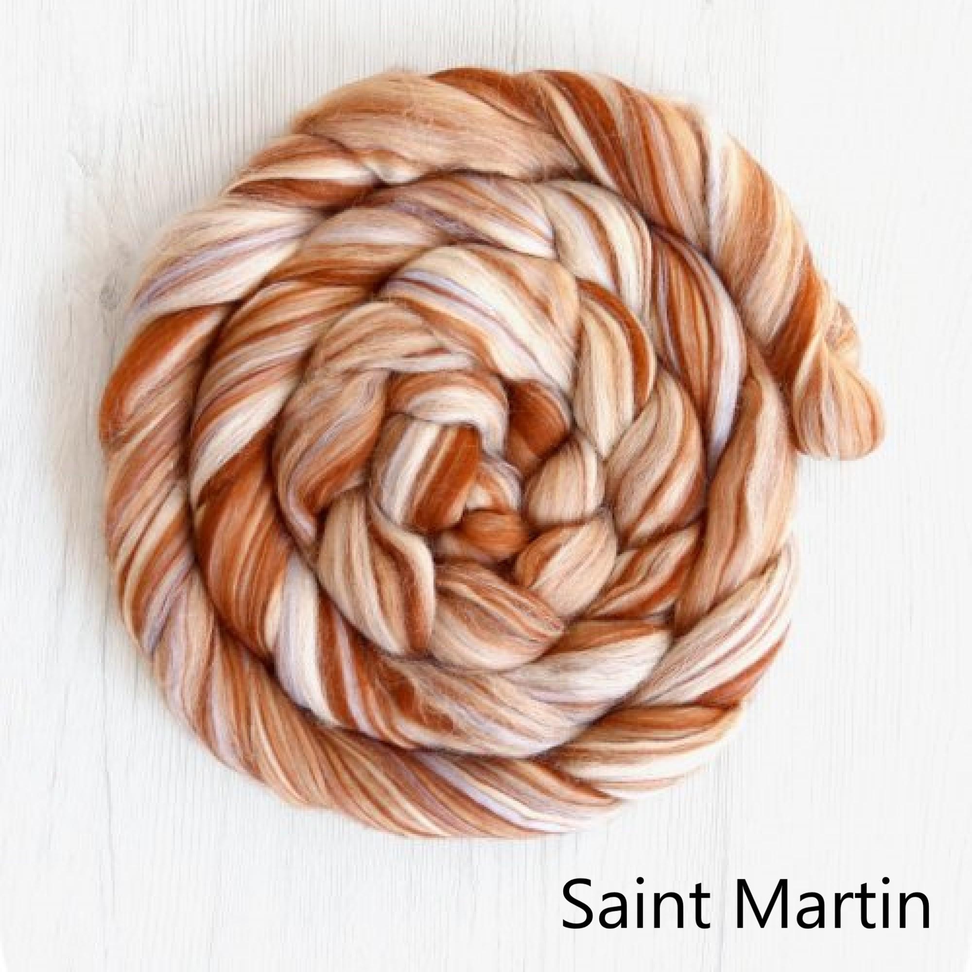 Saint Martin Merino and Silk Roving