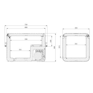 DOMETIC CFX3 55IM Portable Compressor Coolbox dimensions