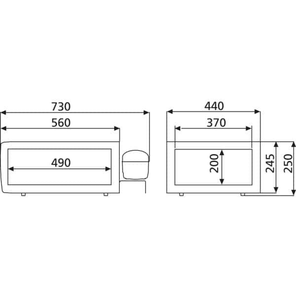 DOMETIC COOLMATIC CD-30 Compressor Drawer Fridge dimensions