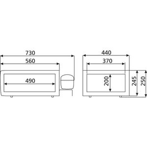 DOMETIC COOLMATIC CD-30 Compressor Drawer Fridge dimensions