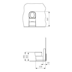 DOMETIC SANEO CW Revolving Cassette Toilet dimensions