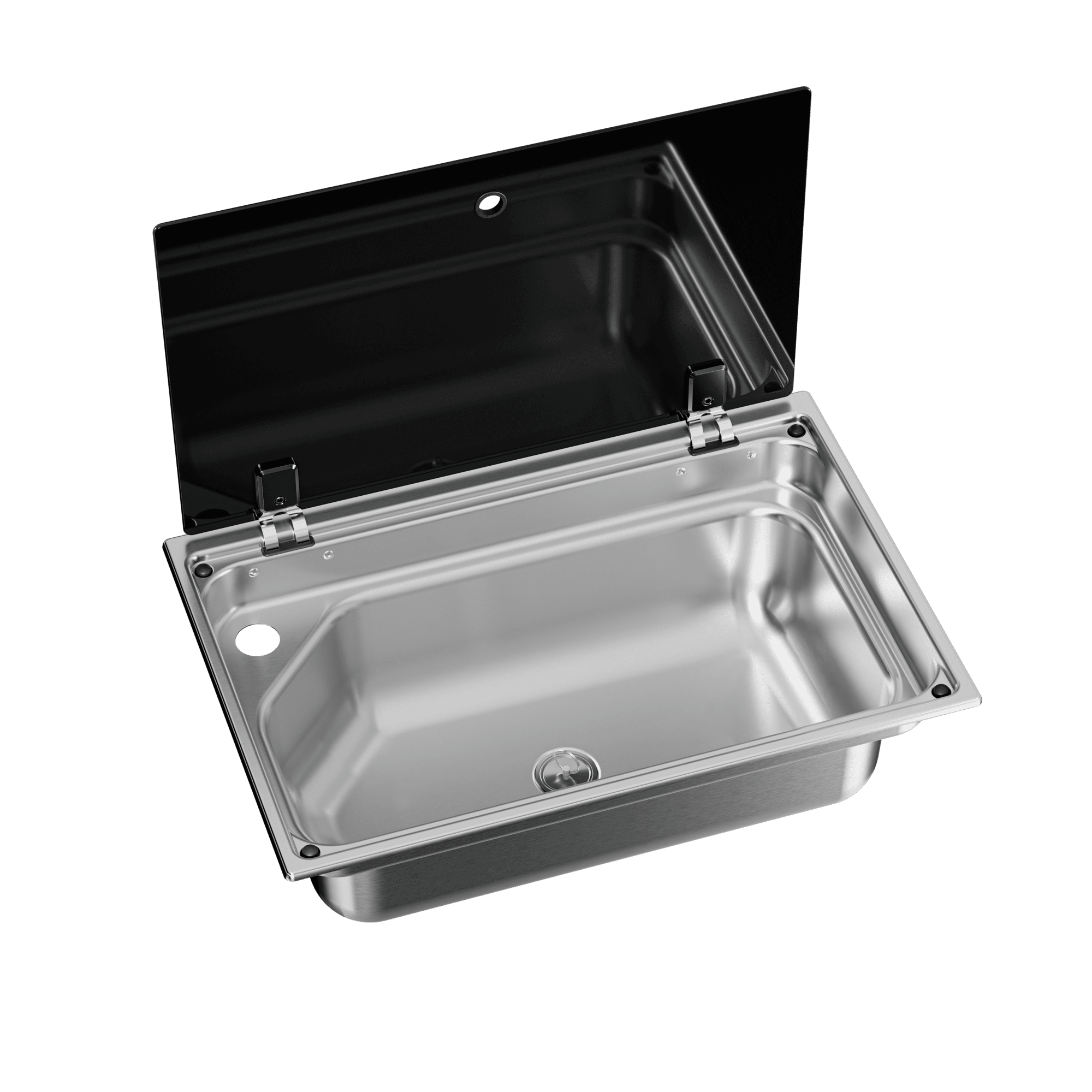 Dometic CVS 1525G Rectangular Sink with Glass Lid