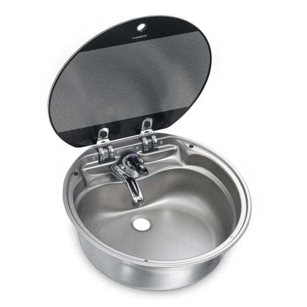 DOMETIC SNG 420 Round Sink With Glass Lid