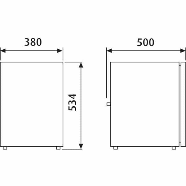 DOMETIC COOLMATIC CRX-50 Cabinet Fridge Freezer (3-in-1) dimenions